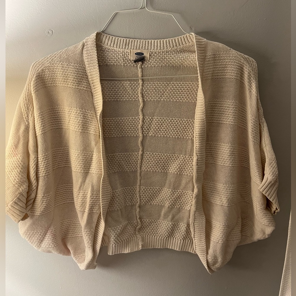 old navy white shrug